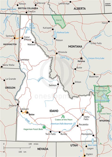 Political Map Of Idaho Draw A Topographic Map