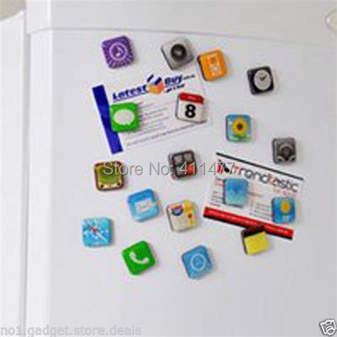 5packs Iphone App Fridge Magnets White Board Freezer Kitchen Microwave