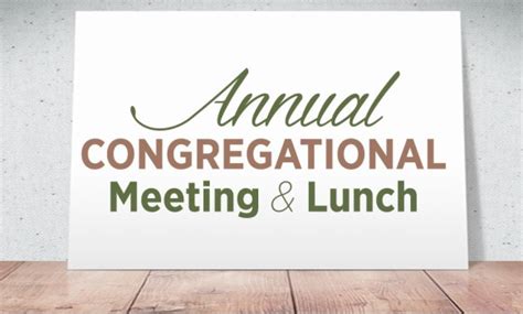 ﻿annual Congregational Meeting St Johns Evangelical Church