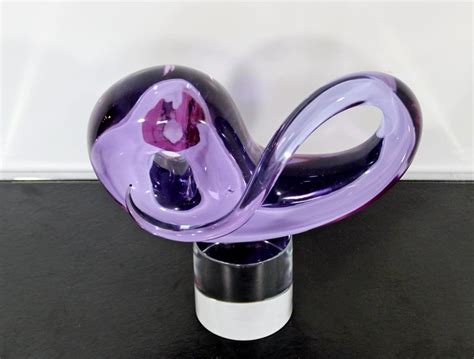 Modern Studio Seguso Arte Verto Signed Murano Glass Art Table Sculpture