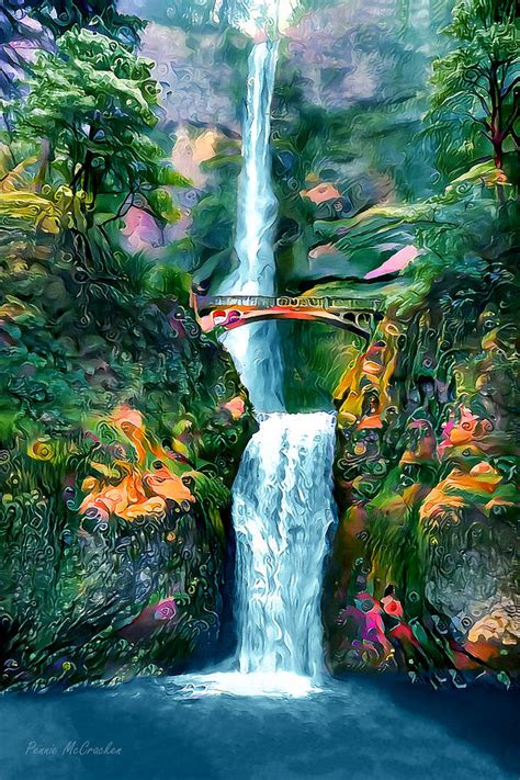 Waterfall Of Dreams Digital Art By Pennie Mccracken Pixels