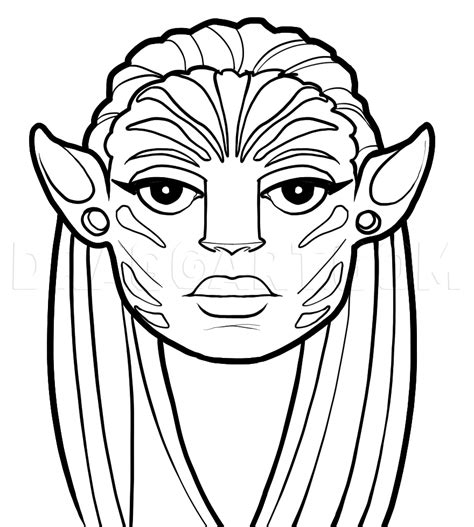 How To Draw Neytiri Easy Step By Step Drawing Guide By Dawn Dragoart