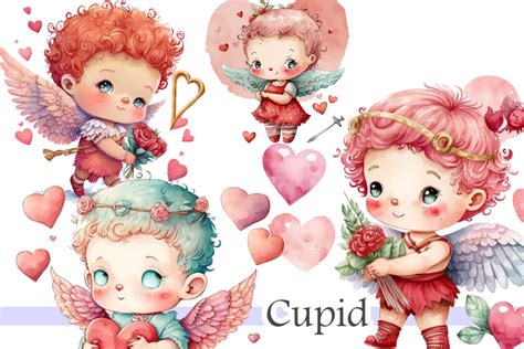 Cupid Valentines Day Clipart Bundle Graphic By Magiclily · Creative