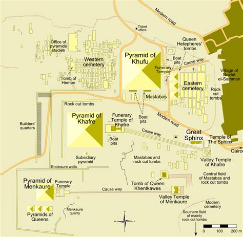 Map Of The Giza Pyramid Complex Pyramids Of Gizeh Projeda