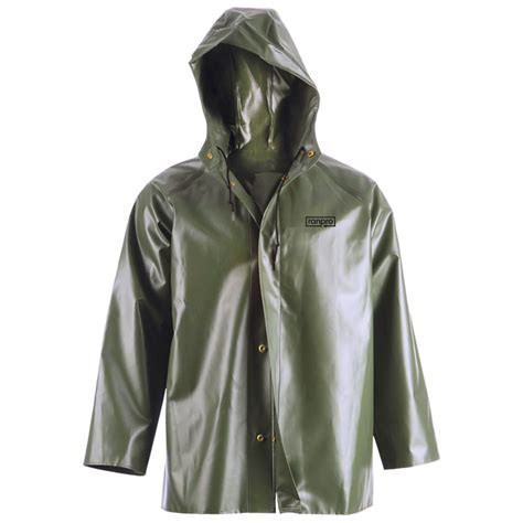 Heavy Duty Hooded Rain Jacket Ranpro Canadian Classic Safety