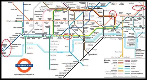 Train And Tube Map With Zones