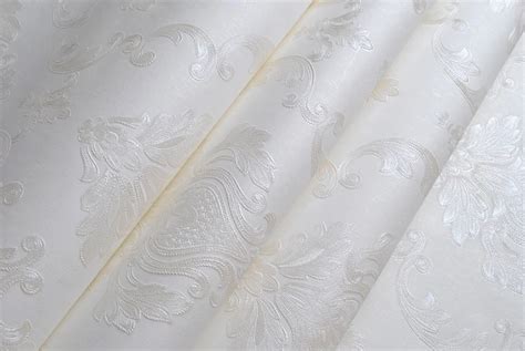 Waliicorners White Embossed Damask Wallpaper Plain Solid Color Damask