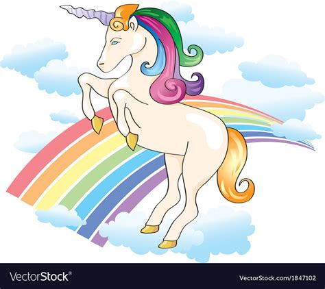 Unicorn Rainbow Royalty Free Vector Image Vectorstock