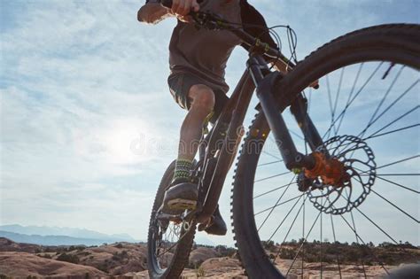 Just Keep Moving An Unrecognizable Athletic Man Mountain Biking