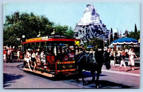 Vintage Disneyland Horse Drawn Streetcar Main Street Theme Park