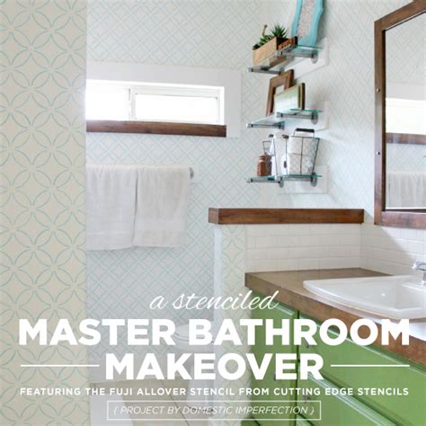 A Stenciled Master Bathroom Makeover Stencil Stories