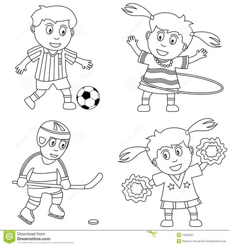 Kids Playing Sports Clipart Black And White 20 Free Cliparts Download