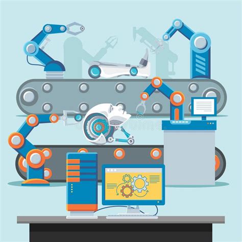 Automation Manufacturing Template Stock Vector Illustration Of Object