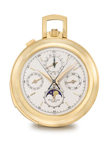 Patek Philippe An Extremely Fine And Unique 18k Gold Openface Minute