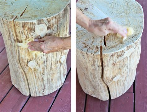 Diy Natural Tree Stump Side Table Justinecelina