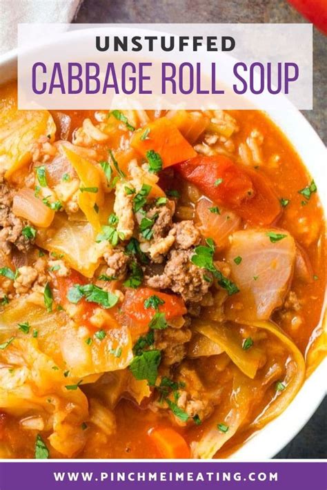 Unstuffed Cabbage Roll Soup Pinch Me I M Eating