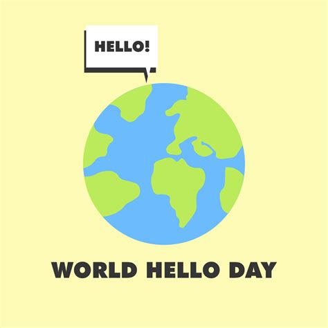 World Hello Day Design Poster Banner Or Template Vector 14339180