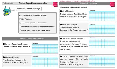 Résoudre Des Problèmes Ce1 Et Ce2 Lutin Bazar