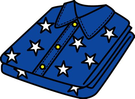Blue Pajamas With A Star Pattern Clipart Free Download Transparent
