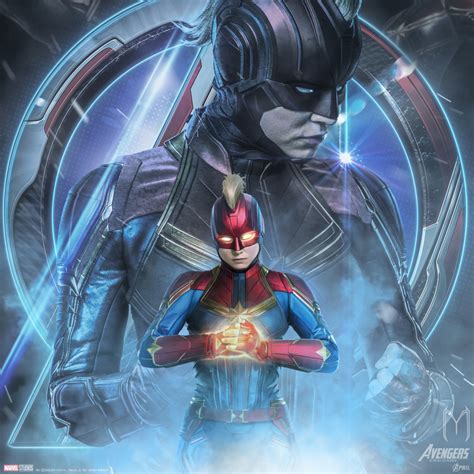 1080x1080 Avengers Endgame Captain Marvel Poster Art 1080x1080