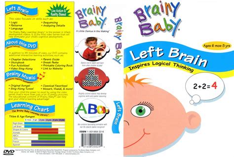 Brainy Baby Left Brain Movie Dvd Scanned Covers 74brainy Baby