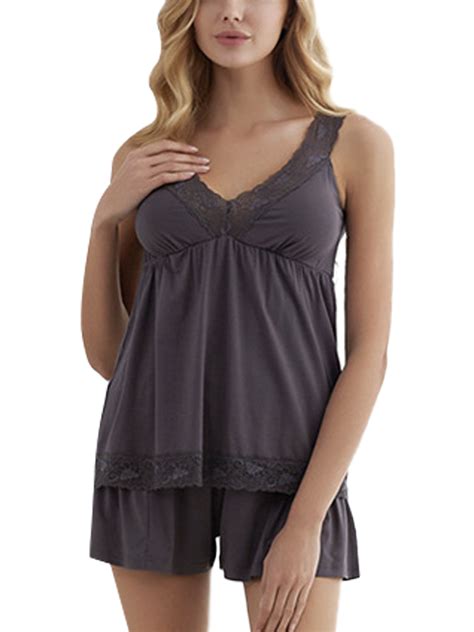 Buy Wholesale Womens Cotton Modal Sleepwear Short Sleeve Lace Pajama