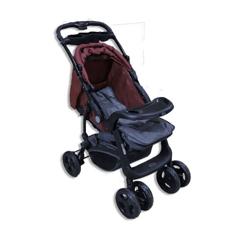 Dark Red Baby Stroller Freeshop