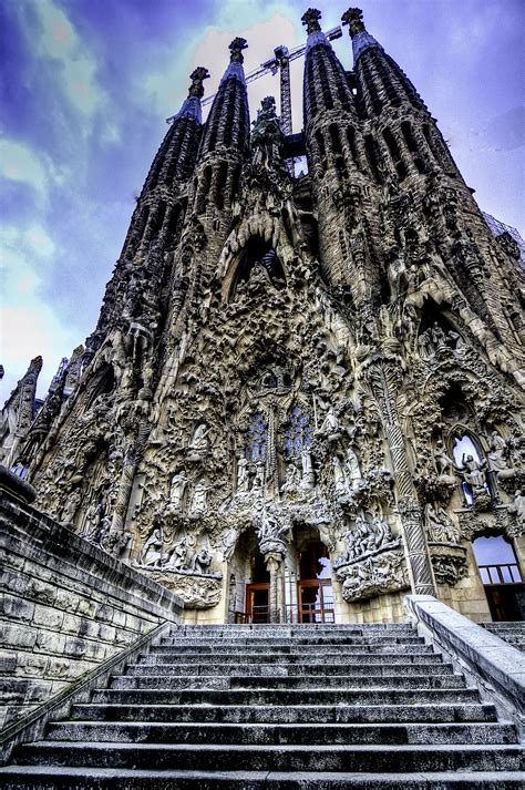 Gaudis Sagrada Familia Barcelona Spain English Basilica And