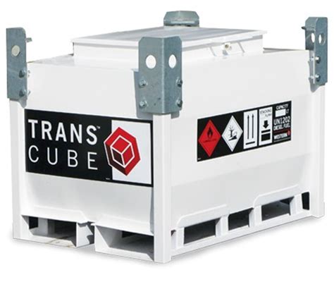 Transcube Contract 245l Bunded Steel Ibc Fuel Tank White Drainage