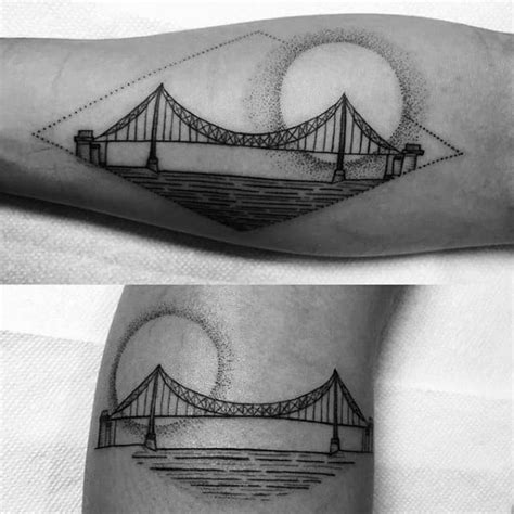 50 Bridge Tattoo Design Ideas For Men Architectural Ink