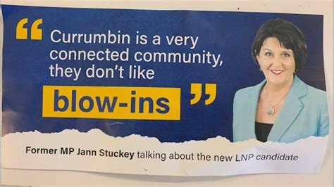 Currumbin By Election Pamphlets Featuring Jann Stuckey Arent From Her The Courier Mail