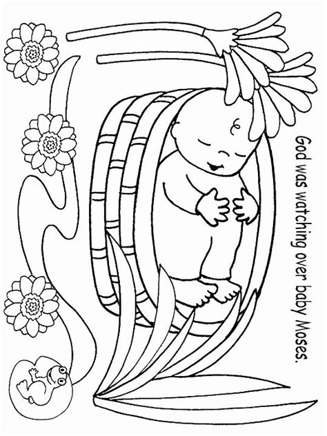 Coloring sheets for kids printable for free free bible coloring pages free printable bible coloring pages with bible verses. Baby Moses Coloring Page Lovely God Takes Care Of Us ...
