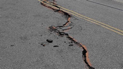 Cracked Road Following California Earthquake News