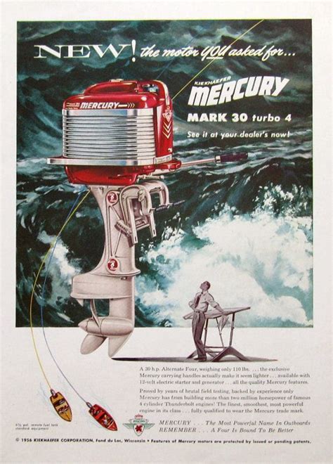 1955 Mercury Mark 30 Turbo 4 Ad Mercury Outboard Motor Advertisement