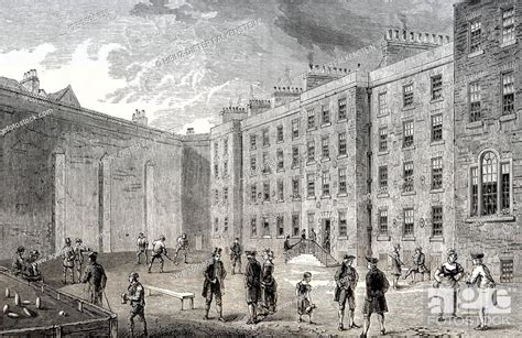 The Raquet Ground Of The Fleet Prison Circa 1808 London Uk Stock