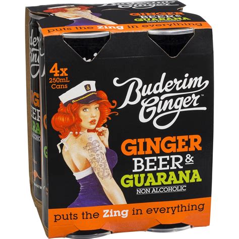Buderim Ginger Beer Guarana X Ml Cans Woolworths