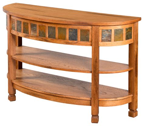 Sedona Curved Entry Tabletv Console Traditional Console Tables
