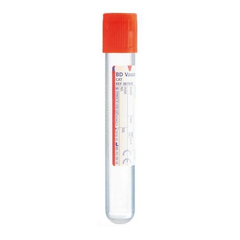 Rapid Serum Tube 10ml Red Vacutainer Dental Chiropody Products
