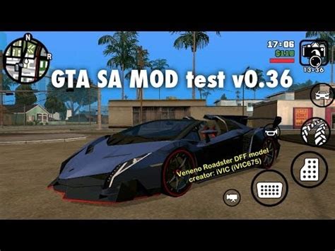 Gta iii, vc & sa. GTA SA mobile MOD test v0.36 : Veneno Roadster and more ...