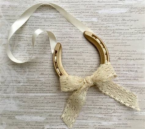 Wedding Horseshoe Lucky Horseshoe Present Gold Bridal Good Etsy