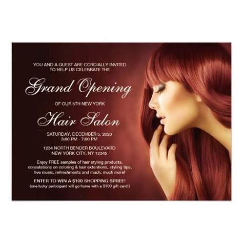 Hair Salon Grand Opening Invitation Templates Hair Salon Grand