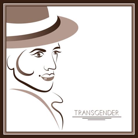 Androgynous Man Portrait Illustrations Royalty Free Vector Graphics