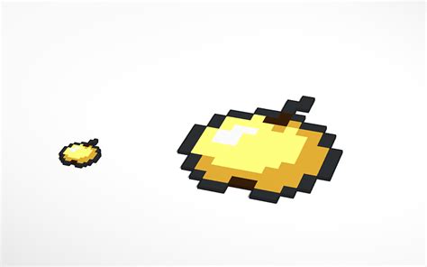 3d Design Minecraft Golden Apples Tinkercad