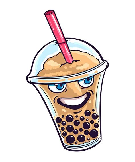 Bubble tea starts with a tea base that's combined with milk or fruit flavoring and then poured over you can get both sweet and savory boba, if you'd like. Bubble Tea Boba Drink Milk Drinking Cute Ball Gift Drawing ...
