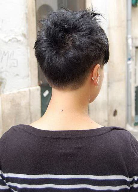 Back View Of A Pixie Haircut Style And Beauty