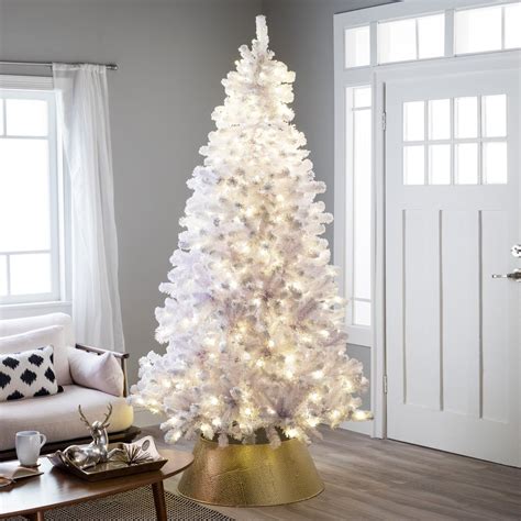 Belham Living Prelit Incandescent White Conical Christmas Tree 65
