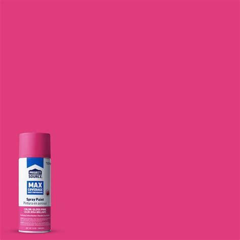 Project Source Gloss Pinkgloss Spray Paint Net Wt 12 Oz In The Spray
