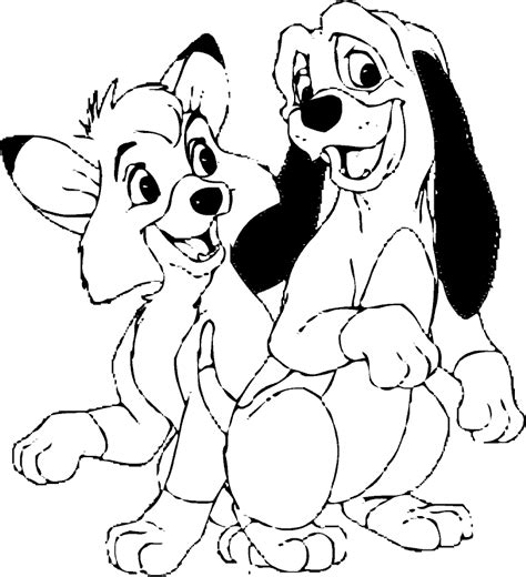 Fox And The Hound Coloring Pages To Download And Print For Free