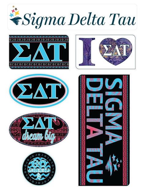 Sigma Delta Tau Collection Sigma Delta Tau Sticker Design Sigma