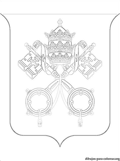 Escudo De La Ciudad Del Vaticano Para Colorear E Imprimir Dibujos